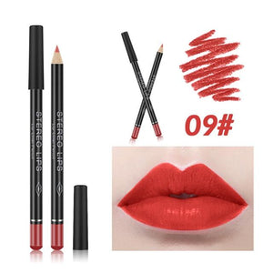 12 Colors Matte Lip Liner Pen Waterproof Smooth Lipstick Pencil Lip Tint Sexy Batom Lasting Pigments Lip Makeup Cosmetic TSLM2