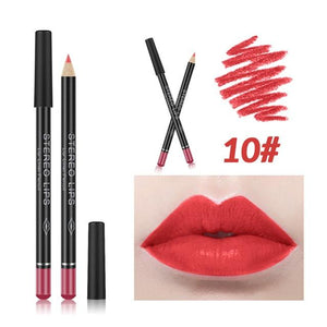 12 Colors Matte Lip Liner Pen Waterproof Smooth Lipstick Pencil Lip Tint Sexy Batom Lasting Pigments Lip Makeup Cosmetic TSLM2