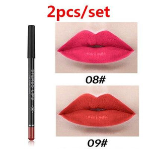 12Color Professional Lipstick Pencil Lip Liner Waterproof Makeup Lip Long Lasting Smooth Lip Liner Pencil Cosmetics Makeup Pen