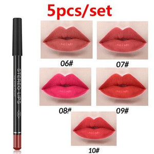 12Color Professional Lipstick Pencil Lip Liner Waterproof Makeup Lip Long Lasting Smooth Lip Liner Pencil Cosmetics Makeup Pen