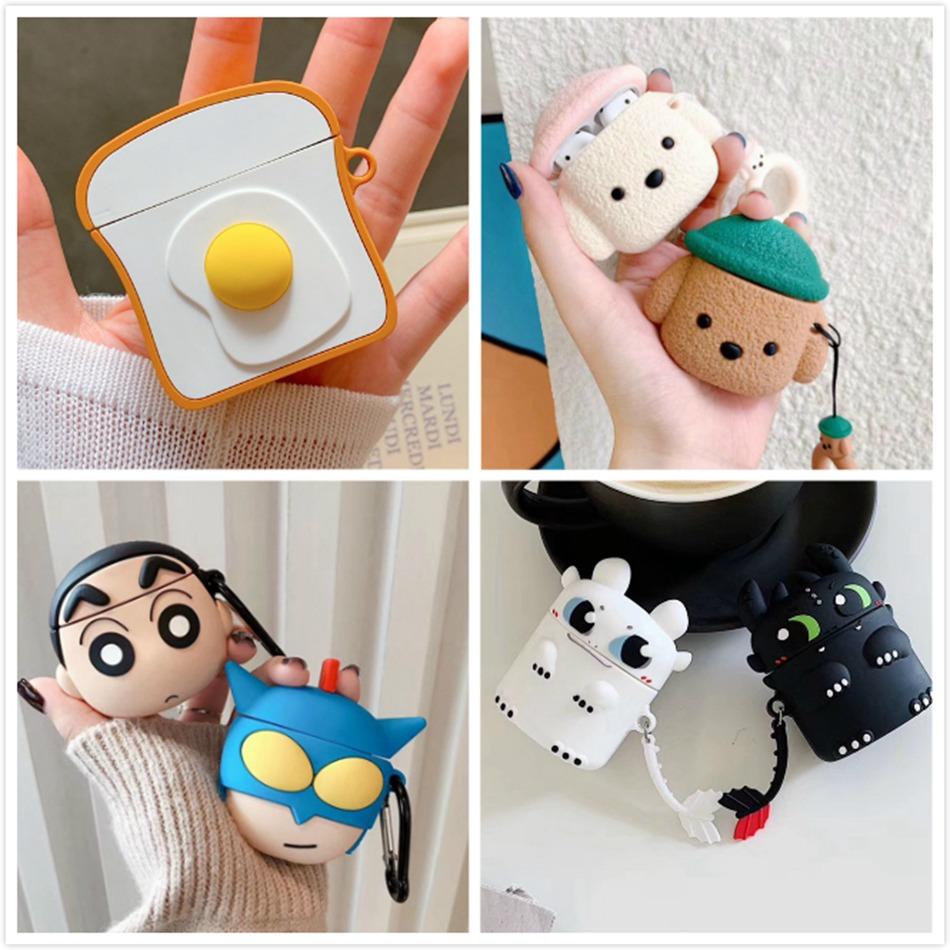 Earphone Case For Airpods Case Silicone Cartoon Cute Headphone Covers For Air Pods Cases For Apple Earpods Earbuds Accessories 2