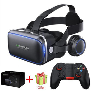 Original VR shinecon 6.0 headset version virtual reality glasses 3D glasses headset helmets smartphone Full package + controller