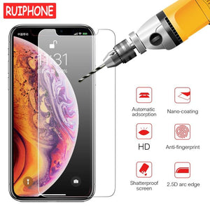 9H Tempered Glass For iPhone XS Max XR X 11 Pro Max Protection Screen Protector Guard Film For iPhone 6 6s 7 8 plus 5 5S SE Case