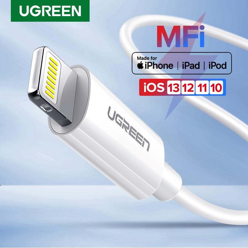 Ugreen MFi USB Cable for iPhone 11 X Xs Max 2.4A Fast Charging USB Charger Data Cable for iPhone Cable 8 7 6Plus USB Charge Cord