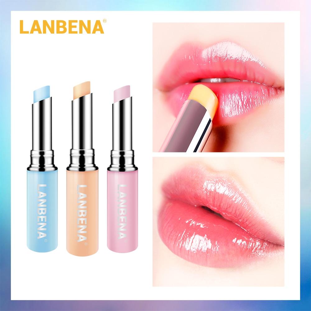 LANBENA Chameleon Lip Balm Rose Hyaluronic Acid Moisturizing Nourishing Lip Plumper Lip Lines Natural Extract Makeup Lipstick