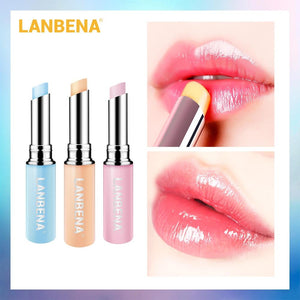 LANBENA Chameleon Lip Balm Rose Hyaluronic Acid Moisturizing Nourishing Lip Plumper Lip Lines Natural Extract Makeup Lipstick