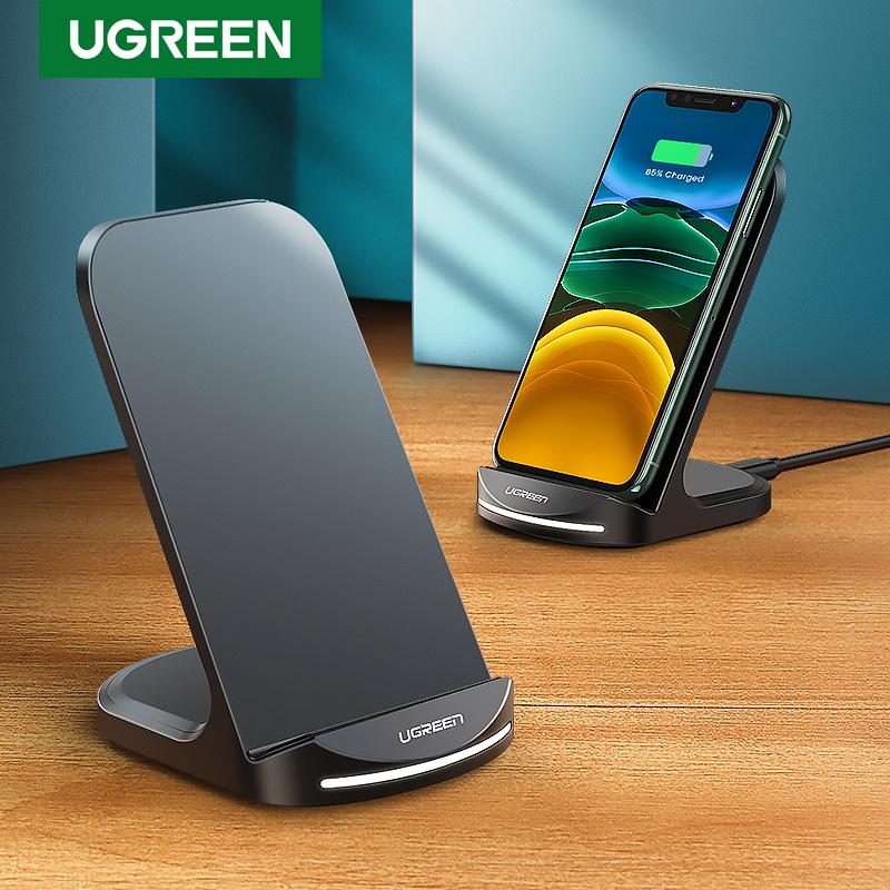 Ugreen Qi Wireless Charger Stand for iPhone 11 Pro X XS 8 XR Samsung S9 S10 S8 S10E Fast Wireless Charging Station Phone Charger