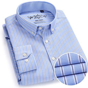 Men's Plaid Checked Oxford Button-down Shirt Single Patch Pocket