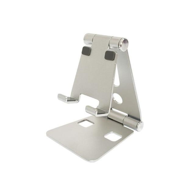 Aluminium Alloy Dual Foldable Desktop Rotary Tablet Stand Mobile Phone Holder Mount Bracket for iPhone for iPad for Cellphones