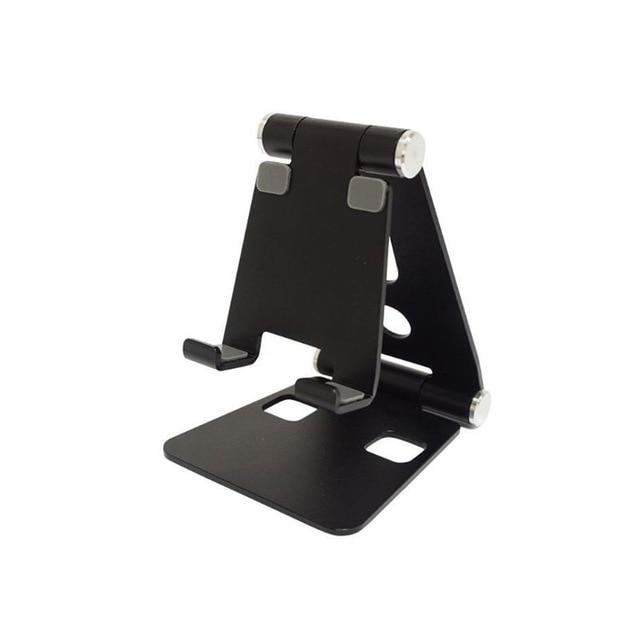 Aluminium Alloy Dual Foldable Desktop Rotary Tablet Stand Mobile Phone Holder Mount Bracket for iPhone for iPad for Cellphones