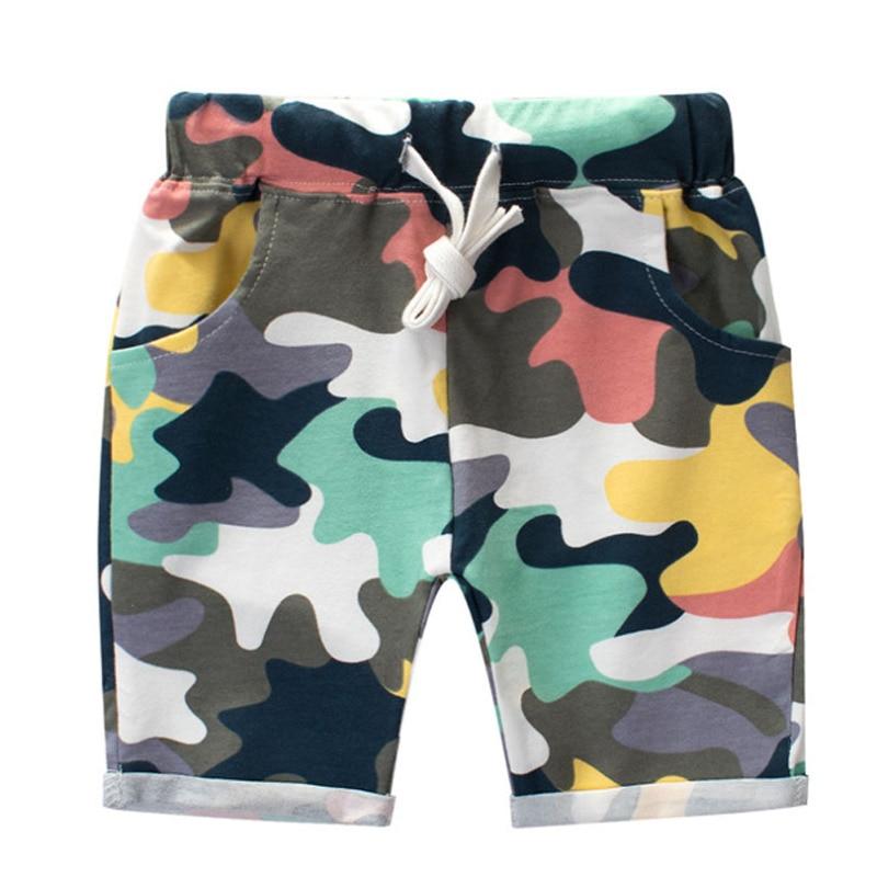 Summer Boys Camouflage Shorts Cotton Trousers Kids Beachwear