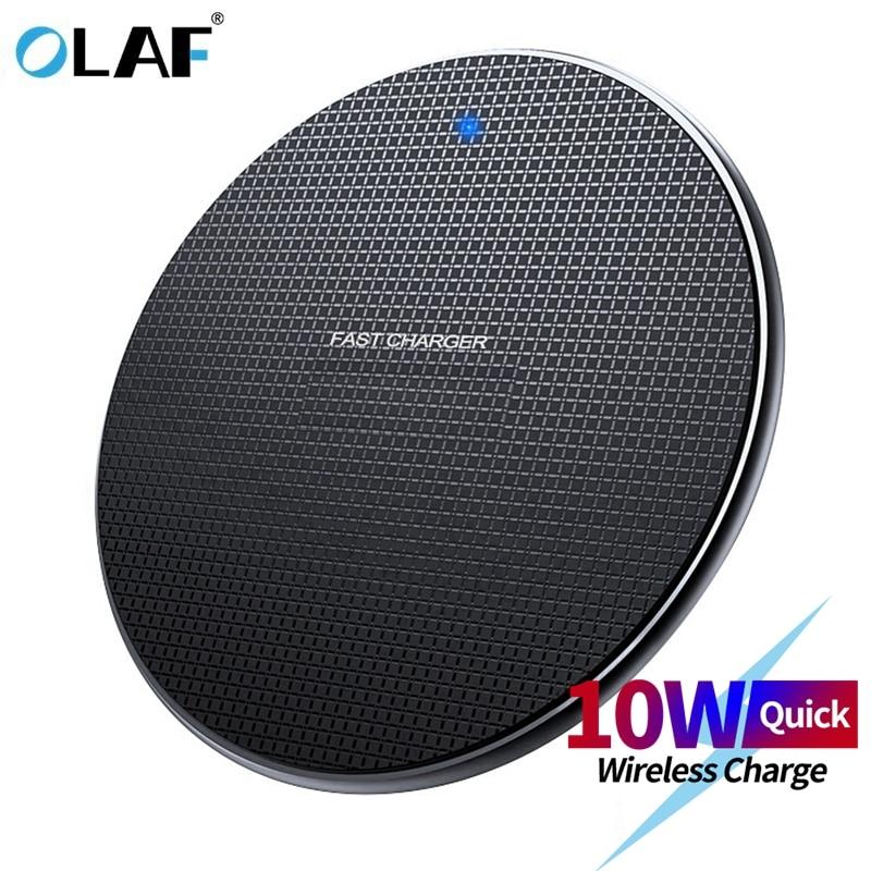 Olaf 18W Qi Wireless Charger Receiver for iPhone Xs Max X 8 Plus Fast Charging Pad for Samsung Note 9 S10 Plus chargeur sans fil