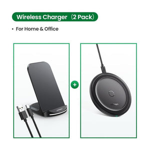 Ugreen Qi Wireless Charger Stand for iPhone 11 Pro X XS 8 XR Samsung S9 S10 S8 S10E Fast Wireless Charging Station Phone Charger