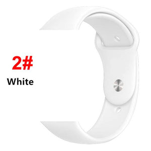 Sports Soft Silicone Strap For Apple Watch Band 44mm 40mm Series 5 4 Watch Bracelet for iWatch Band 38mm 42mm 3 2 1 Accessories