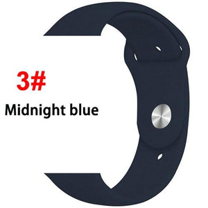 Sports Soft Silicone Strap For Apple Watch Band 44mm 40mm Series 5 4 Watch Bracelet for iWatch Band 38mm 42mm 3 2 1 Accessories