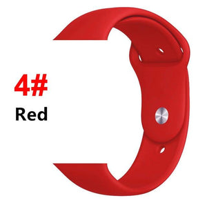 Sports Soft Silicone Strap For Apple Watch Band 44mm 40mm Series 5 4 Watch Bracelet for iWatch Band 38mm 42mm 3 2 1 Accessories