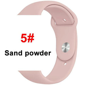 Sports Soft Silicone Strap For Apple Watch Band 44mm 40mm Series 5 4 Watch Bracelet for iWatch Band 38mm 42mm 3 2 1 Accessories