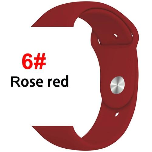 Sports Soft Silicone Strap For Apple Watch Band 44mm 40mm Series 5 4 Watch Bracelet for iWatch Band 38mm 42mm 3 2 1 Accessories