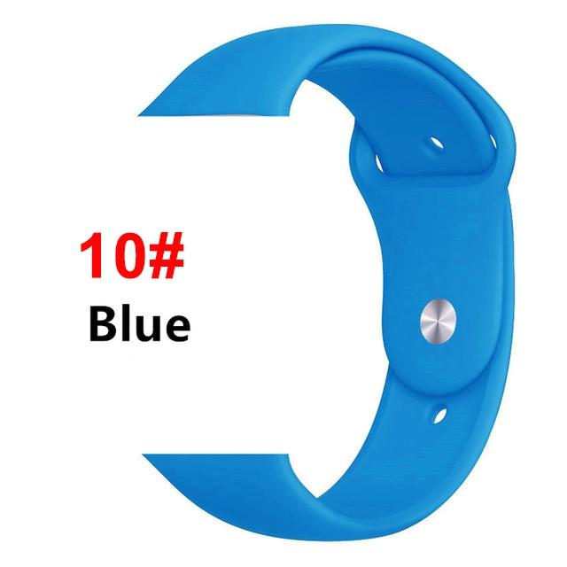 Sports Soft Silicone Strap For Apple Watch Band 44mm 40mm Series 5 4 Watch Bracelet for iWatch Band 38mm 42mm 3 2 1 Accessories