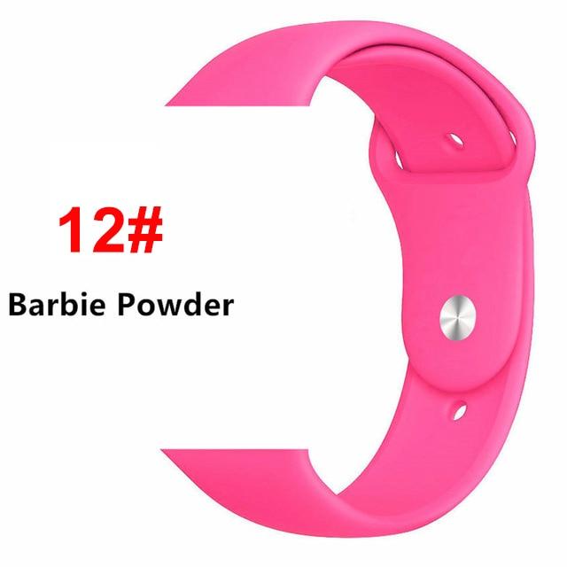 Sports Soft Silicone Strap For Apple Watch Band 44mm 40mm Series 5 4 Watch Bracelet for iWatch Band 38mm 42mm 3 2 1 Accessories