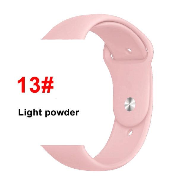 Sports Soft Silicone Strap For Apple Watch Band 44mm 40mm Series 5 4 Watch Bracelet for iWatch Band 38mm 42mm 3 2 1 Accessories