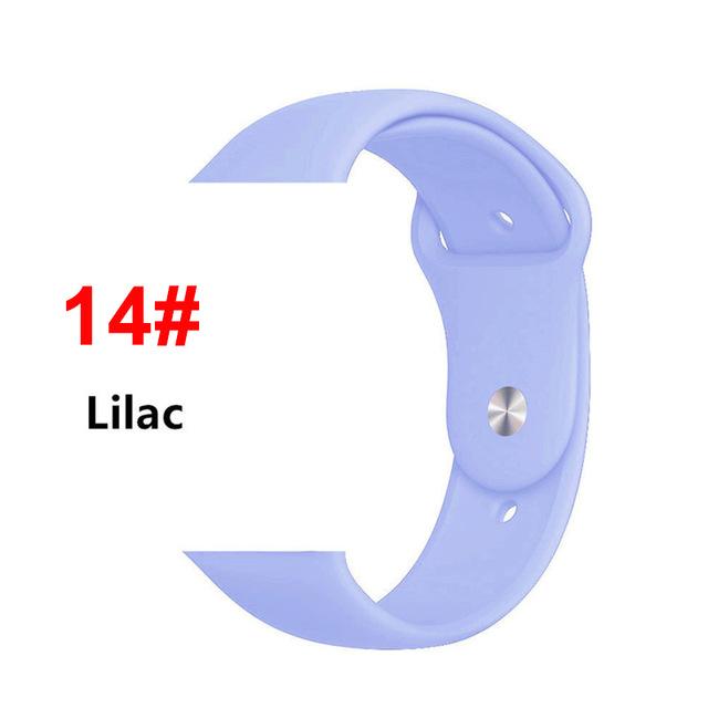 Sports Soft Silicone Strap For Apple Watch Band 44mm 40mm Series 5 4 Watch Bracelet for iWatch Band 38mm 42mm 3 2 1 Accessories