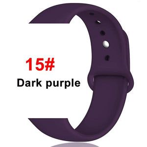 Sports Soft Silicone Strap For Apple Watch Band 44mm 40mm Series 5 4 Watch Bracelet for iWatch Band 38mm 42mm 3 2 1 Accessories