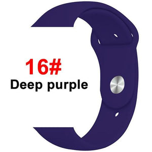 Sports Soft Silicone Strap For Apple Watch Band 44mm 40mm Series 5 4 Watch Bracelet for iWatch Band 38mm 42mm 3 2 1 Accessories