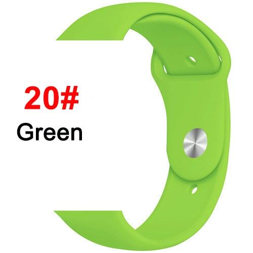 Sports Soft Silicone Strap For Apple Watch Band 44mm 40mm Series 5 4 Watch Bracelet for iWatch Band 38mm 42mm 3 2 1 Accessories