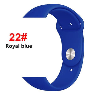 Sports Soft Silicone Strap For Apple Watch Band 44mm 40mm Series 5 4 Watch Bracelet for iWatch Band 38mm 42mm 3 2 1 Accessories