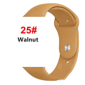 Sports Soft Silicone Strap For Apple Watch Band 44mm 40mm Series 5 4 Watch Bracelet for iWatch Band 38mm 42mm 3 2 1 Accessories