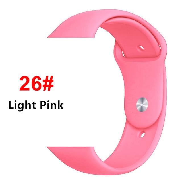 Sports Soft Silicone Strap For Apple Watch Band 44mm 40mm Series 5 4 Watch Bracelet for iWatch Band 38mm 42mm 3 2 1 Accessories