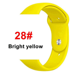 Sports Soft Silicone Strap For Apple Watch Band 44mm 40mm Series 5 4 Watch Bracelet for iWatch Band 38mm 42mm 3 2 1 Accessories