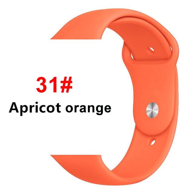 Sports Soft Silicone Strap For Apple Watch Band 44mm 40mm Series 5 4 Watch Bracelet for iWatch Band 38mm 42mm 3 2 1 Accessories