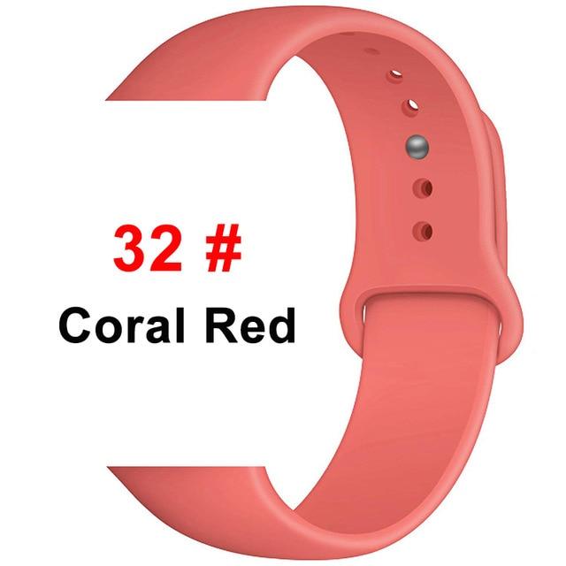 Sports Soft Silicone Strap For Apple Watch Band 44mm 40mm Series 5 4 Watch Bracelet for iWatch Band 38mm 42mm 3 2 1 Accessories