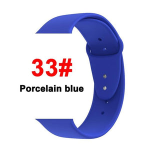 Sports Soft Silicone Strap For Apple Watch Band 44mm 40mm Series 5 4 Watch Bracelet for iWatch Band 38mm 42mm 3 2 1 Accessories