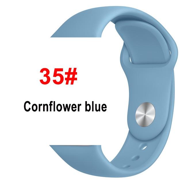 Sports Soft Silicone Strap For Apple Watch Band 44mm 40mm Series 5 4 Watch Bracelet for iWatch Band 38mm 42mm 3 2 1 Accessories