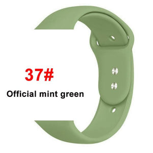 Sports Soft Silicone Strap For Apple Watch Band 44mm 40mm Series 5 4 Watch Bracelet for iWatch Band 38mm 42mm 3 2 1 Accessories