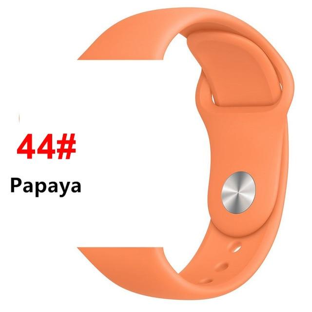 Sports Soft Silicone Strap For Apple Watch Band 44mm 40mm Series 5 4 Watch Bracelet for iWatch Band 38mm 42mm 3 2 1 Accessories