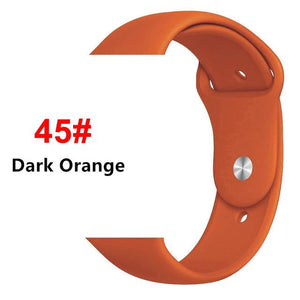 Sports Soft Silicone Strap For Apple Watch Band 44mm 40mm Series 5 4 Watch Bracelet for iWatch Band 38mm 42mm 3 2 1 Accessories