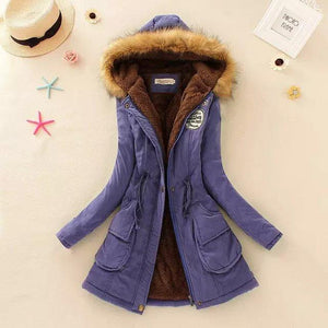 2019 New Parka Womens Winter Coats Womans Long Cotton Casual Fur Hooded Jackets Warm Parkas Female Overcoat Coat Free shipping