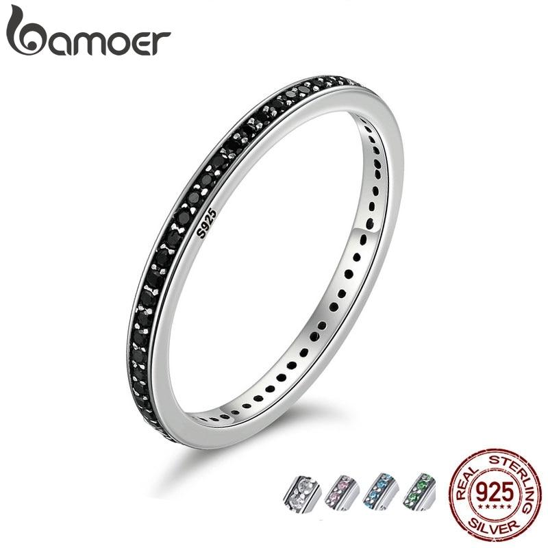 Authentic 925 Sterling Silver Dazzling CZ Stackable Ring