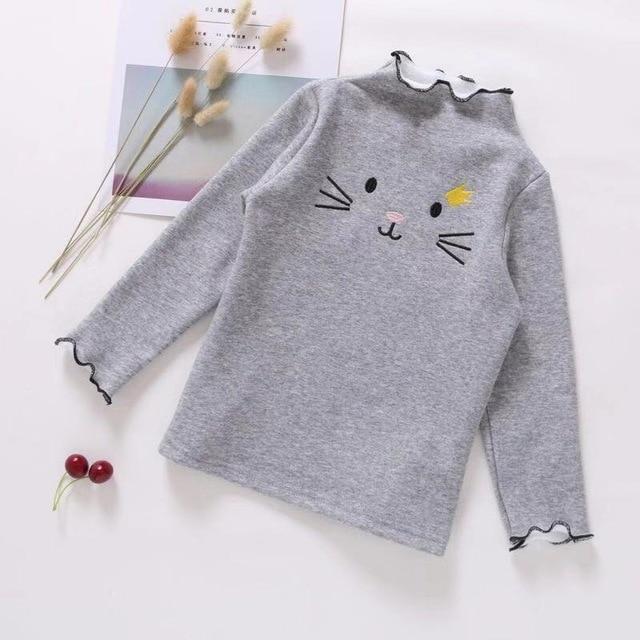 Spring Autumn Girls T Shirt Cotton Tops For Kids Cartoon Children Shirts