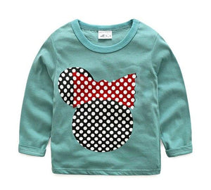 Spring Autumn Girls T Shirt Cotton Tops For Kids Cartoon Children Shirts