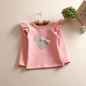 Spring Autumn Girls T Shirt Cotton Tops For Kids Cartoon Children Shirts