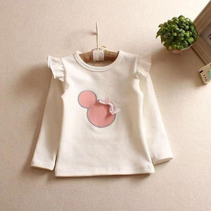 Spring Autumn Girls T Shirt Cotton Tops For Kids Cartoon Children Shirts