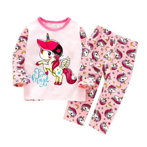 Infant Unicorn Pegasus Star Castle Tops+Pants+Hat+Headband 4PCS