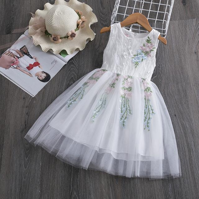 Girls Dresses Fashion Girl Dress Lace Floral Design Baby Girls Dress