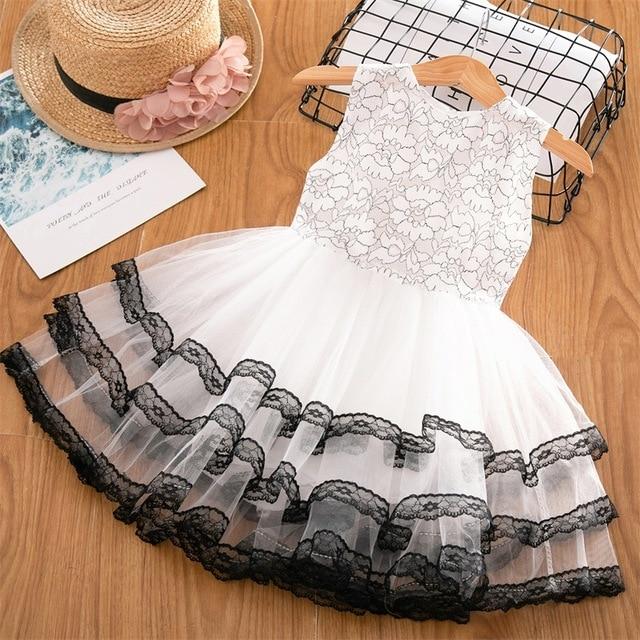 Girls Dresses Fashion Girl Dress Lace Floral Design Baby Girls Dress