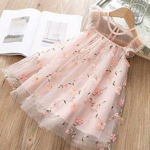 Girls Dresses Fashion Girl Dress Lace Floral Design Baby Girls Dress